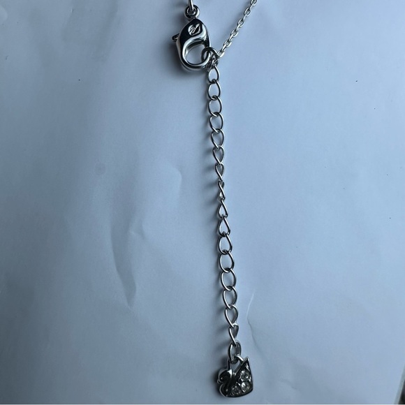 Swarovski Cathy Double Pendant Elegant Silver Necklace with Crystal Accents - Picture 10 of 13